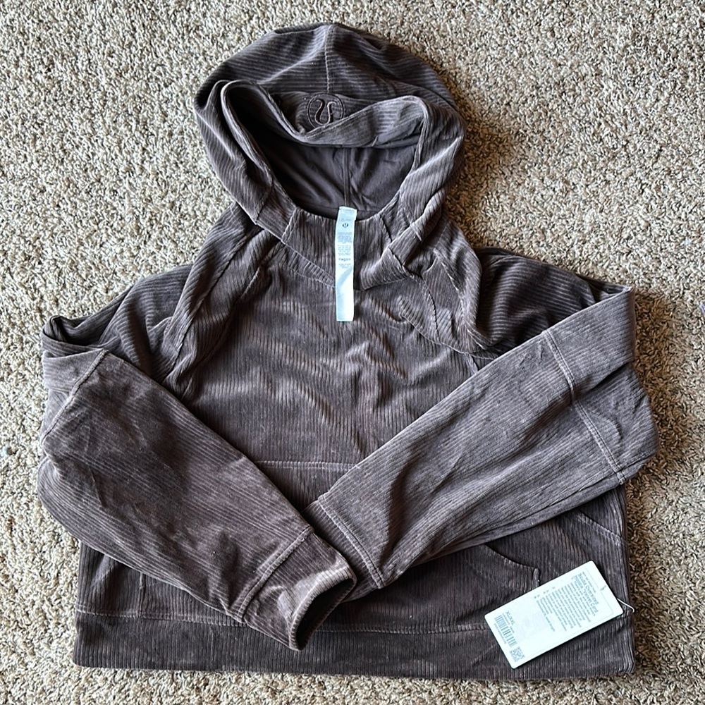 Lululemon scuba oversized crop velvet hoodie